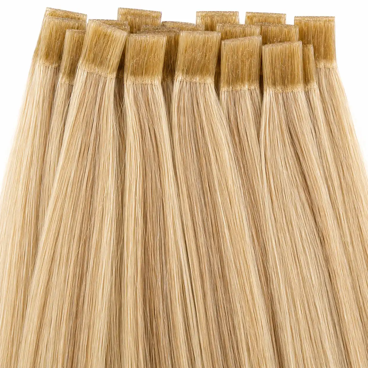 Extensiones de queratina de pelo natural Mechones de extensiones de queratina de cabello natural rubio con puntas U-tip
